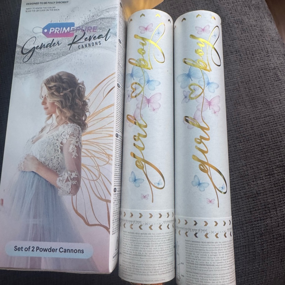 Gender Reveal Powder Cannons - Set of 2